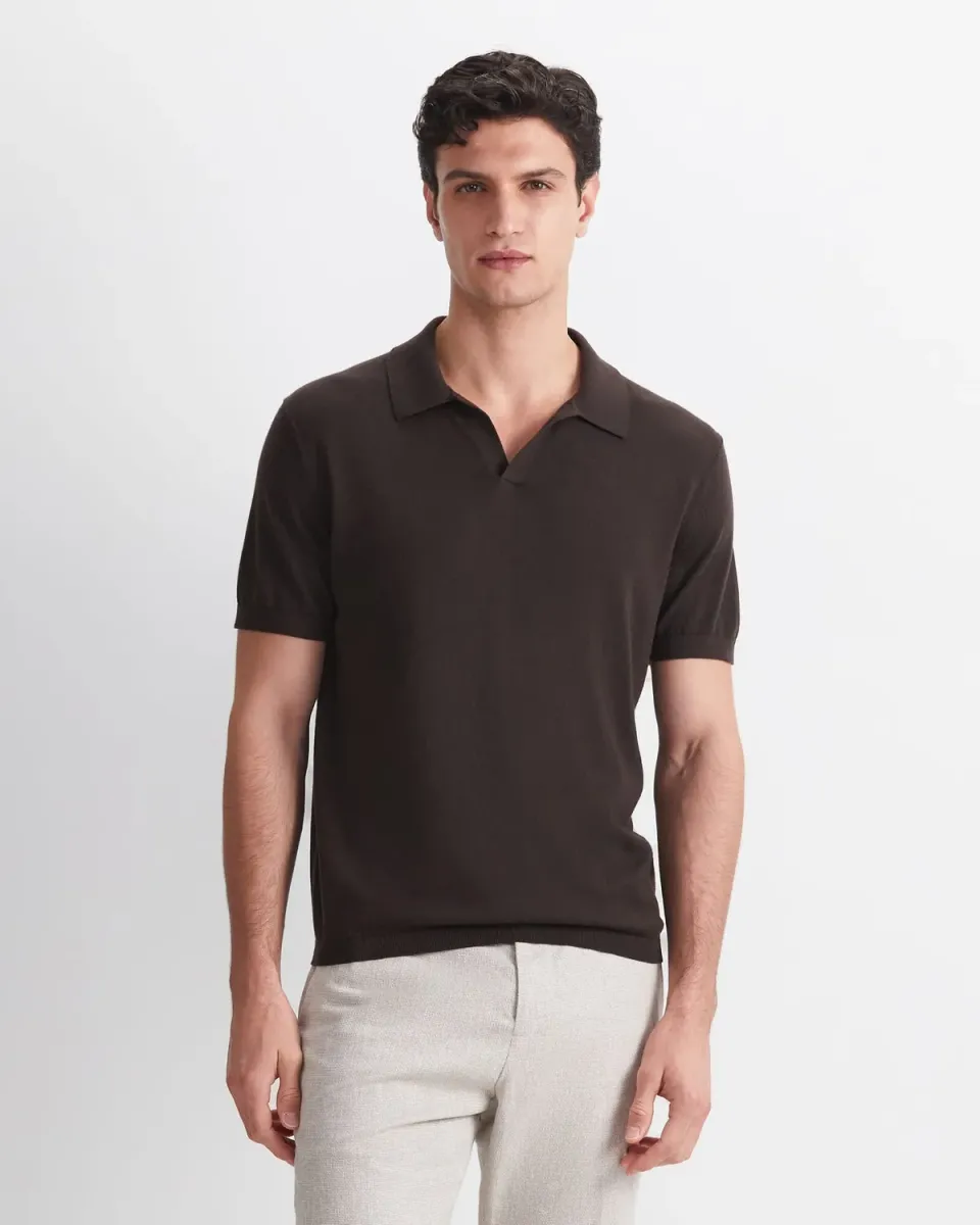 Sportscraft Ojas Knit Polo polo uomo cotone seta cashmere