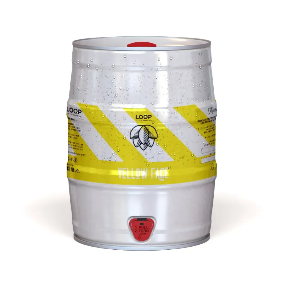 Loop Yellow Face Fustino Birra 5 Litri PartyKEG