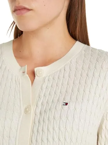 Tommy Hilfiger WW0WW43329 cardigan donna S trecce giallo