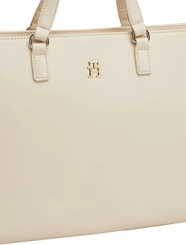 Tommy Hilfiger Fresh Satchel borsa tracolla donna beige grande