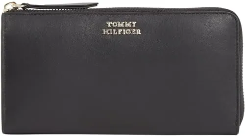 Tommy Hilfiger Leather Lrg Za borsello donna nero grande