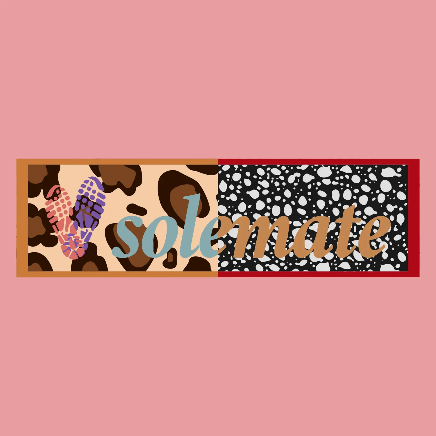 Solemate Safari Mix Box Logo t-shirt rosa polvere cotone organico
