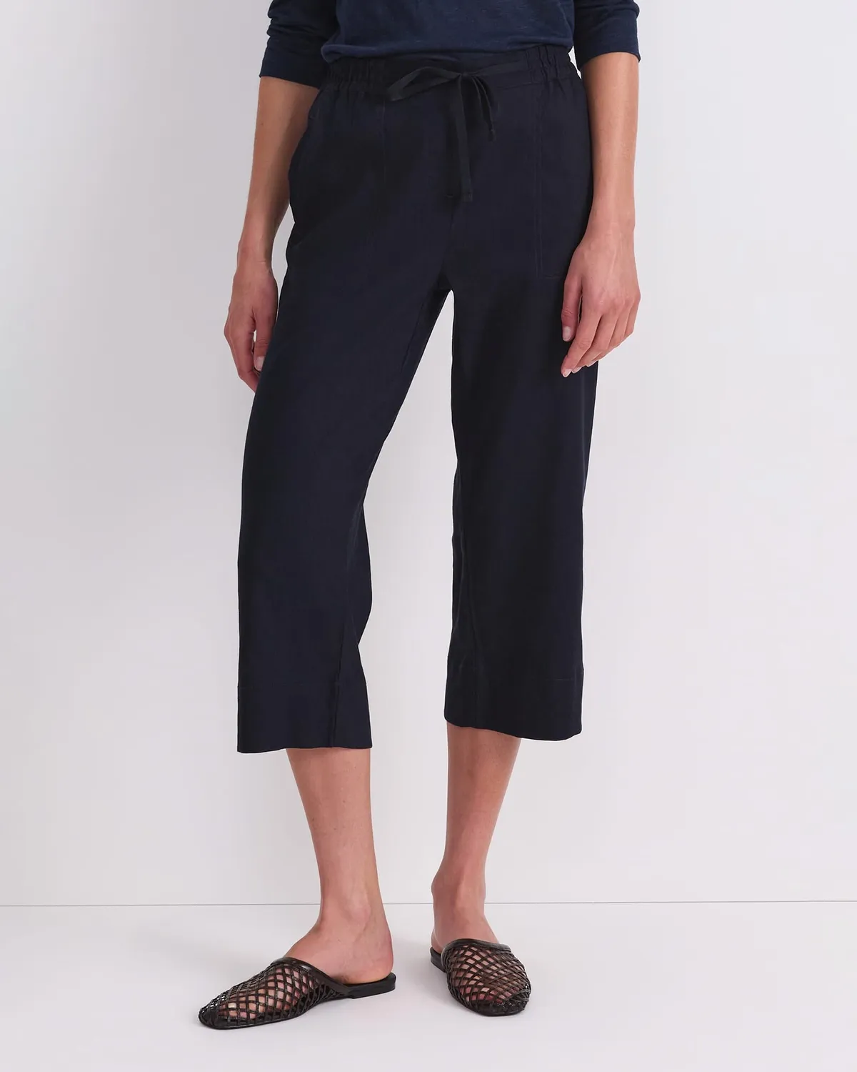Sportscraft Rosa Crop pantalone lino donna cropped