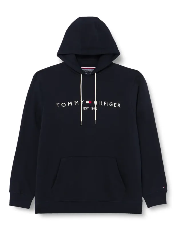 Tommy Hilfiger felpa uomo con cappuccio blu XXL cotone