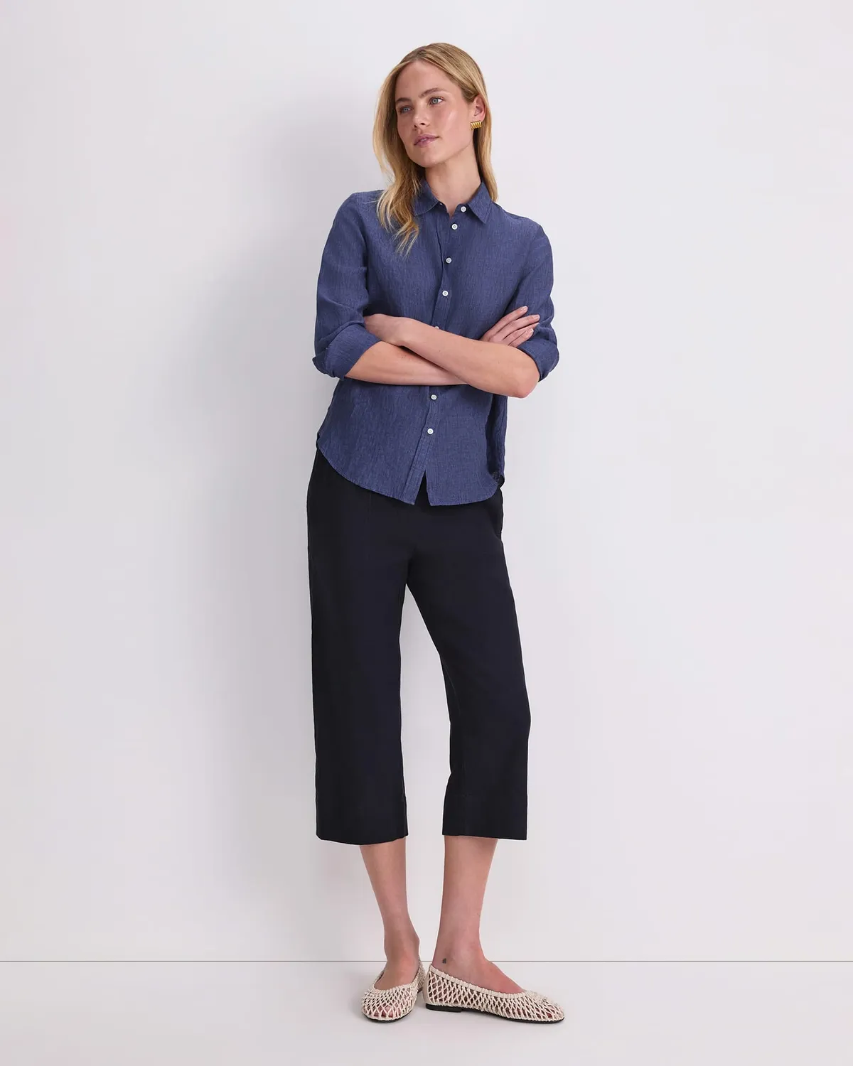 Sportscraft Dahlia camicia lino donna classica