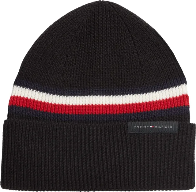 Tommy Hilfiger TH RWB Beanie AM0AM14534 berretto uomo nero