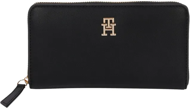 Tommy Hilfiger Logotape portafoglio zip nero taglia unica