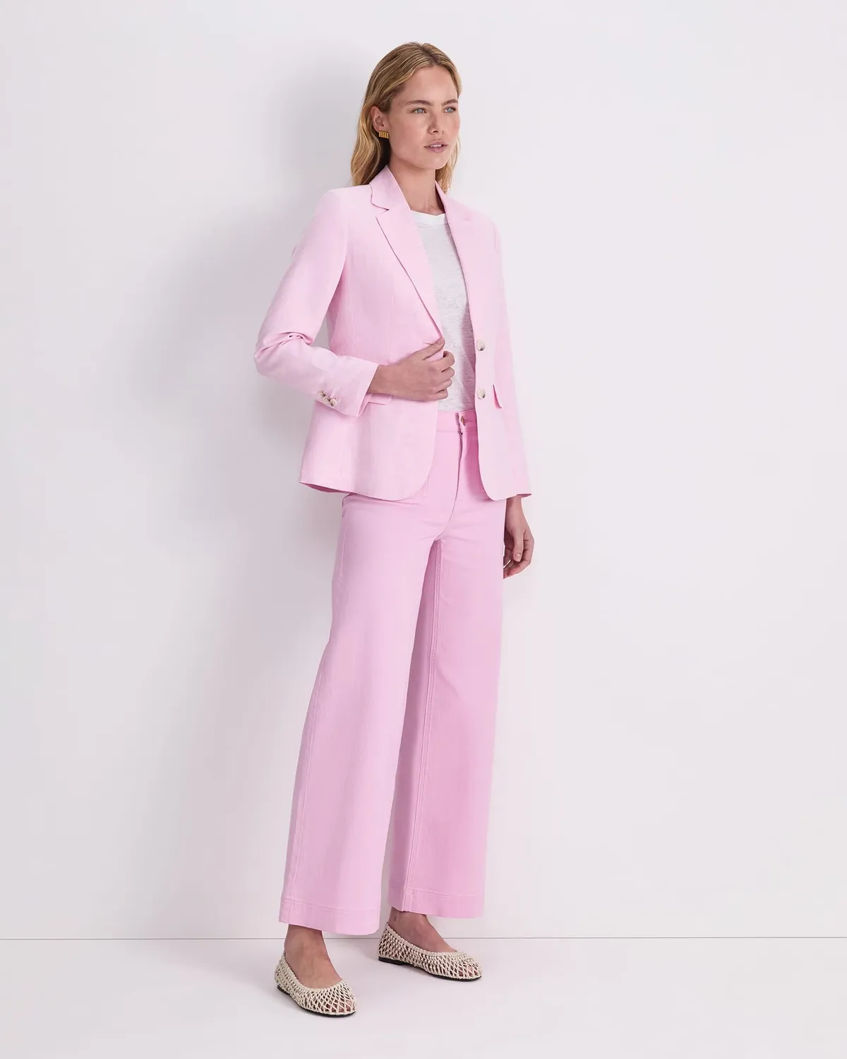 Sportscraft Freya blazer donna lino corto foderato