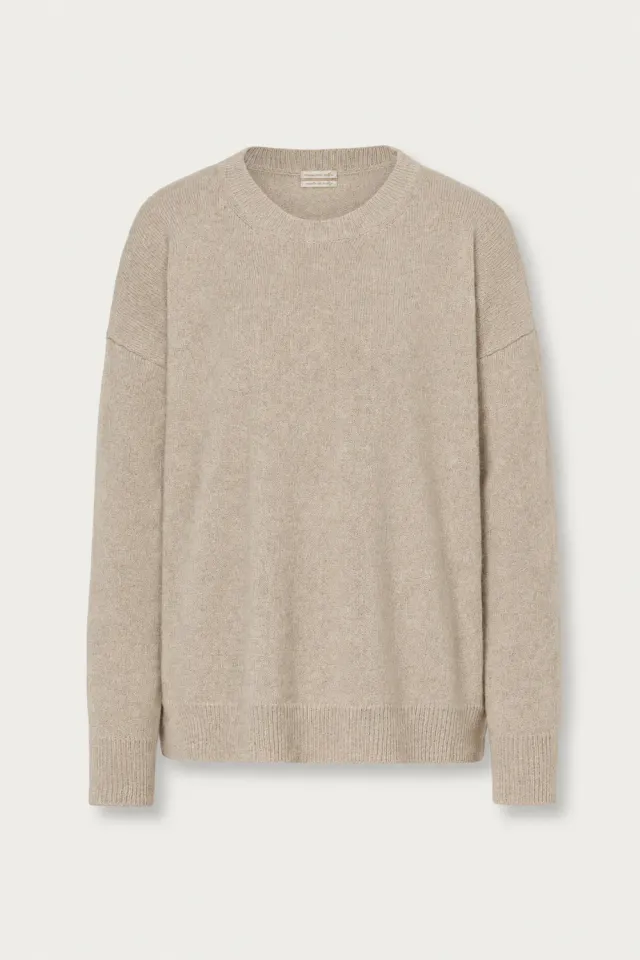 Massimo Alba Francesca maglione girocollo pearl grey