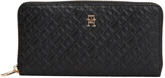 Tommy Hilfiger Icon Mono Portafoglio Zip Nero