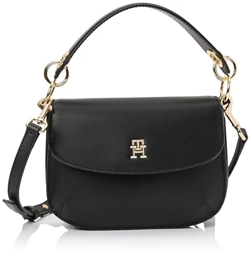 Tommy Hilfiger Chic Flap Crossover Borsa Tracolla Donna Nera