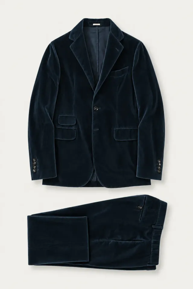 Massimo Alba Sloop abito uomo dark blue velluto cotone