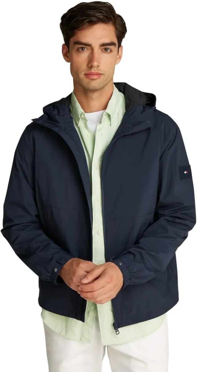 Tommy Hilfiger Branded Hooded giacca a vento uomo con cappuccio