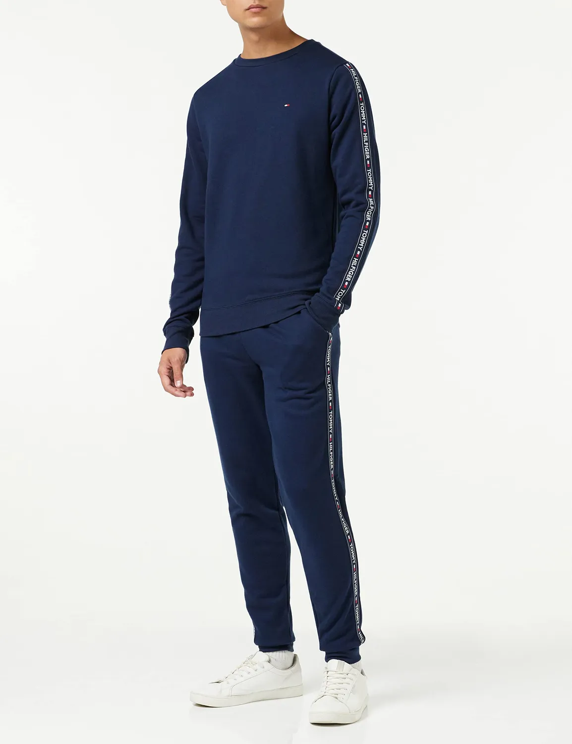 Tommy Hilfiger felpa senza cappuccio S blu cotone