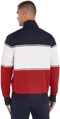 Tommy Hilfiger Colourblock felpa uomo XL con zip