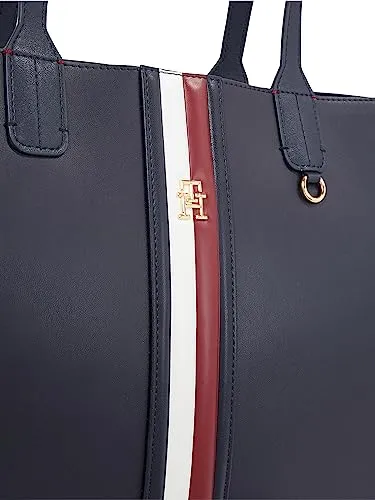 Tommy Hilfiger Iconic Tote Donna Global Stripes Pelle Sintetica