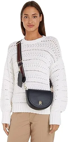 Tommy Hilfiger Saddle Bag Tracolla Donna Piccola Nera