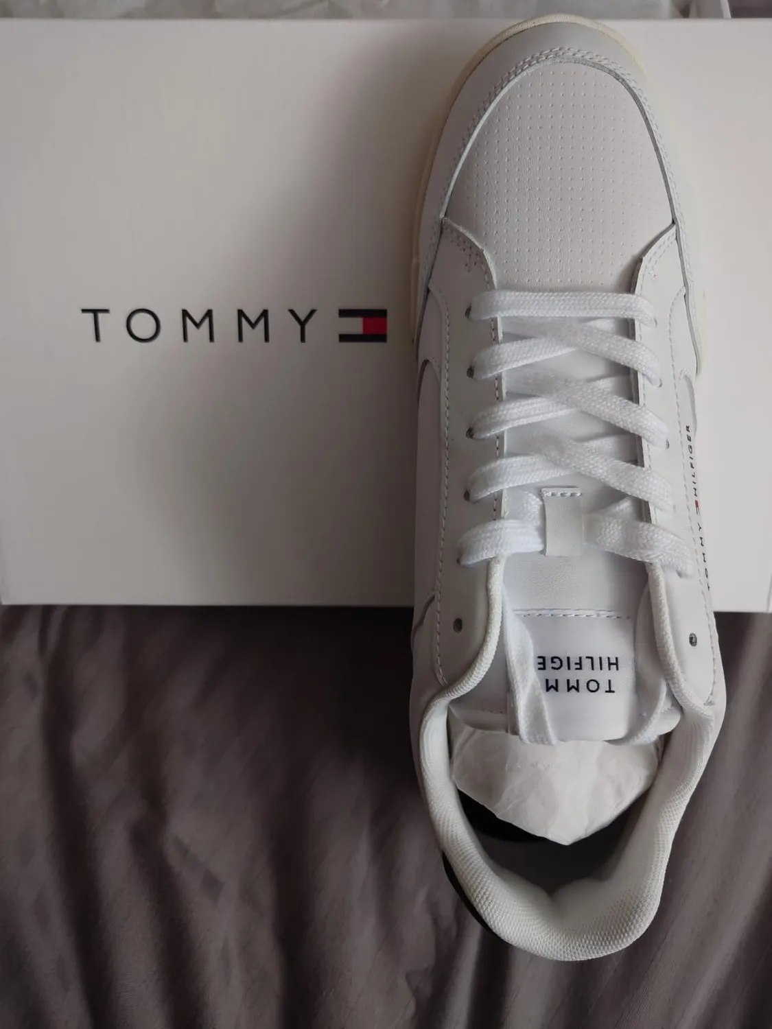 Tommy Hilfiger Cupsole Sneakers Uomo 43 Pelle Bianco Basse