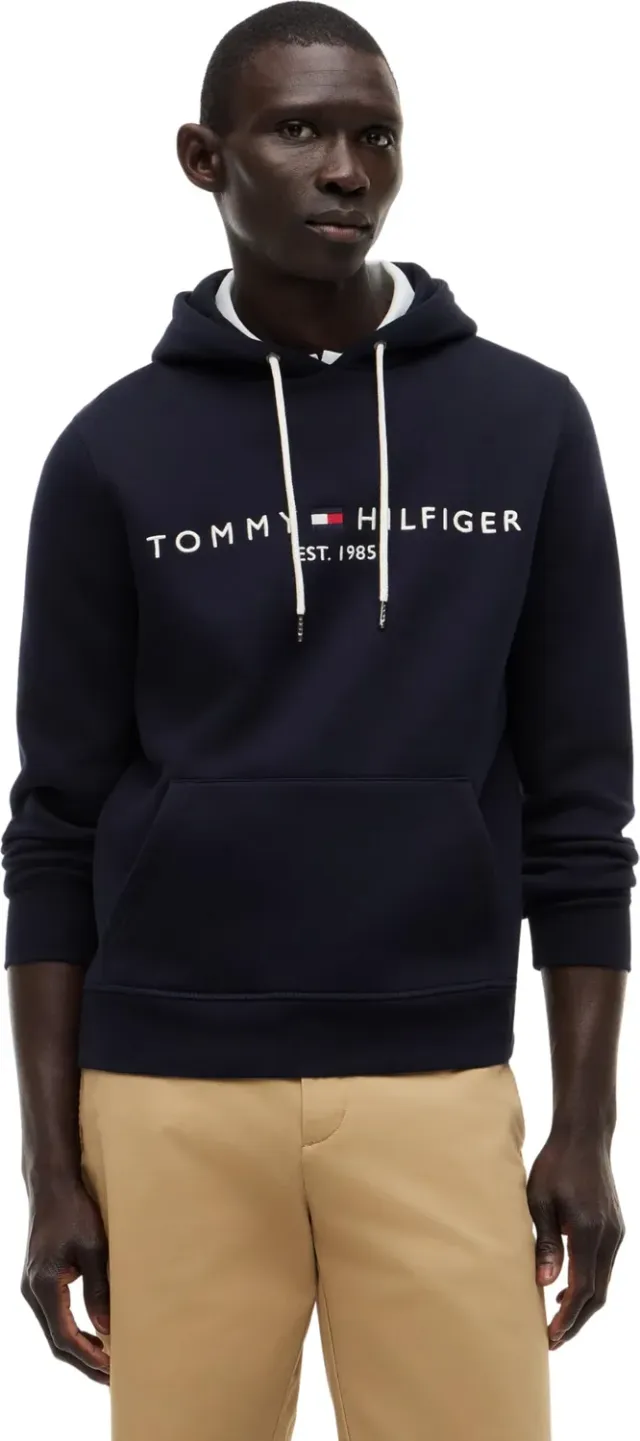 Tommy Core Tommy Logo felpa cappuccio uomo nera