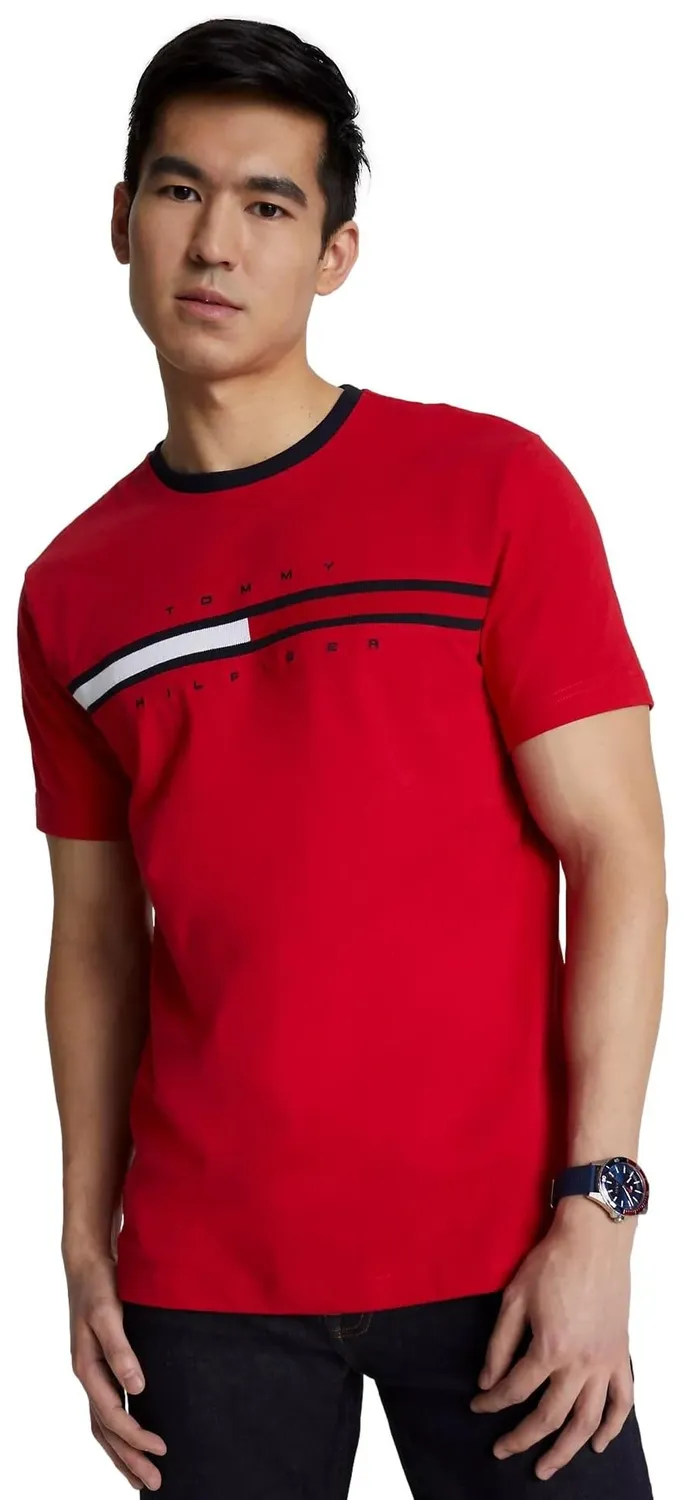 Tommy Hilfiger Core Logo t-shirt uomo nera cotone