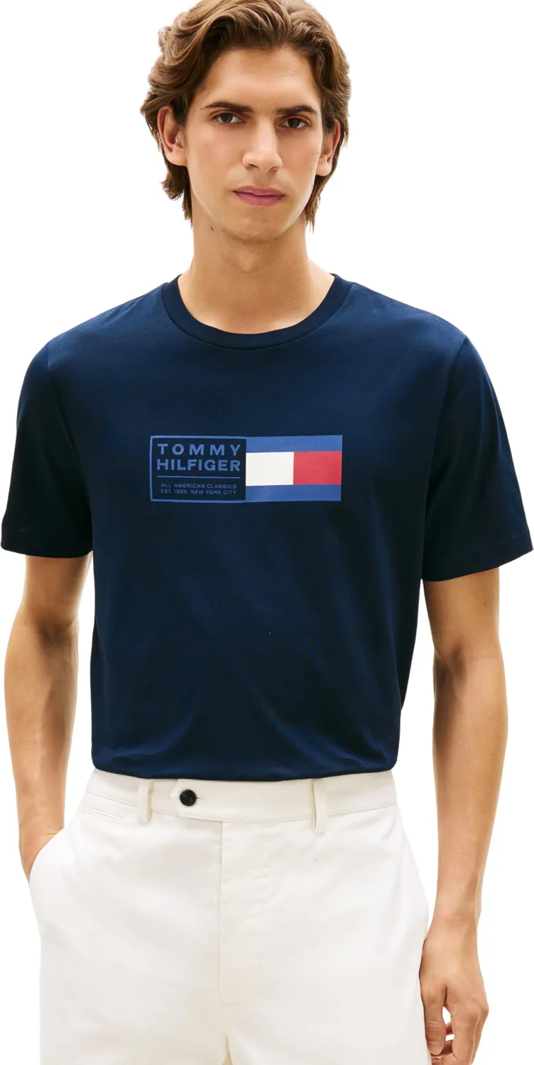 Tommy Hilfiger Brand Love MW0MW42366 maglietta uomo bianca
