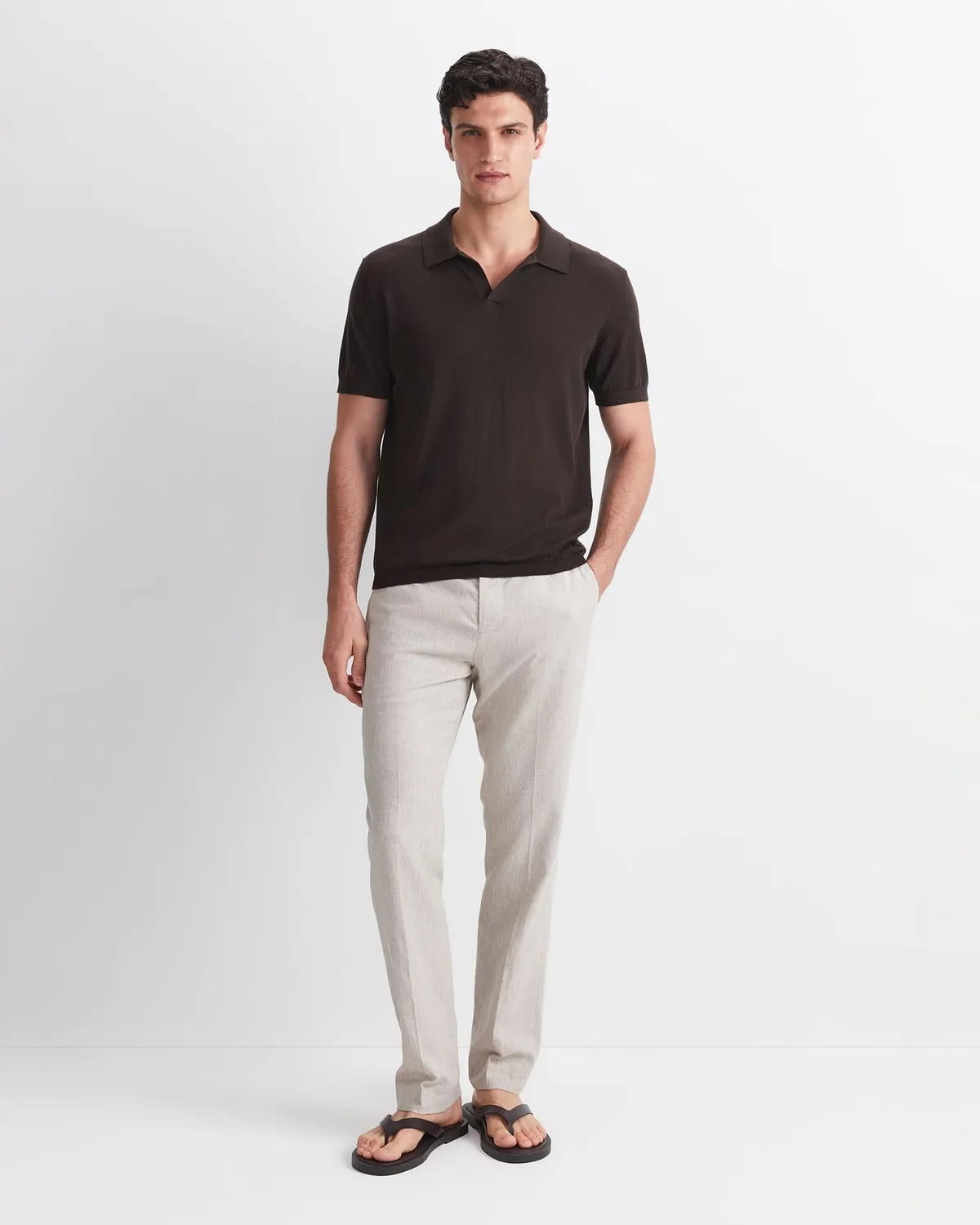 Sportscraft Ojas Knit Polo polo uomo cotone seta cashmere