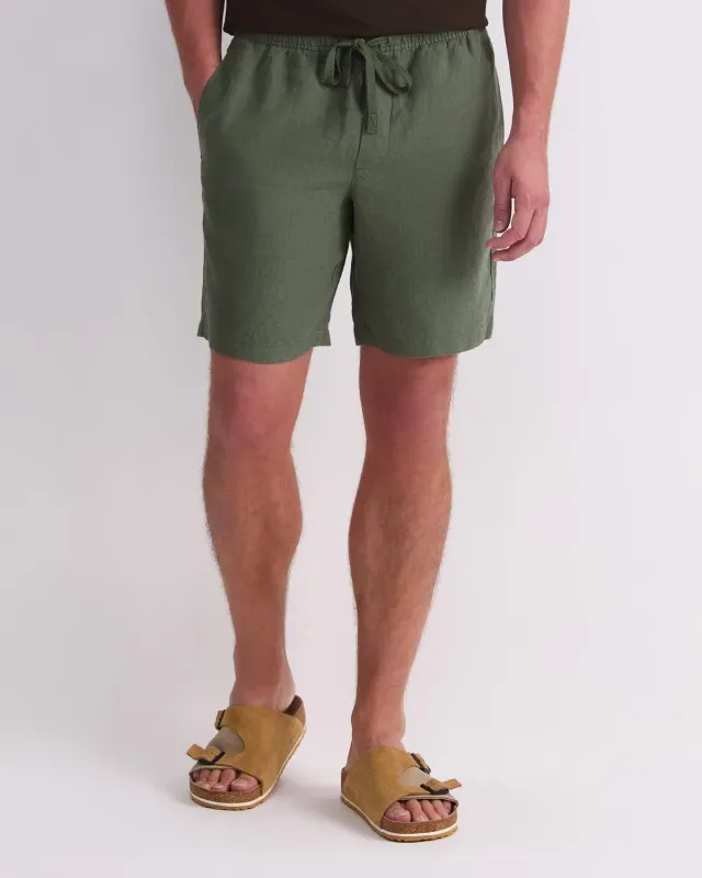 Sportscraft Caffery Yarn-Dyed shorts lino elasticizzati