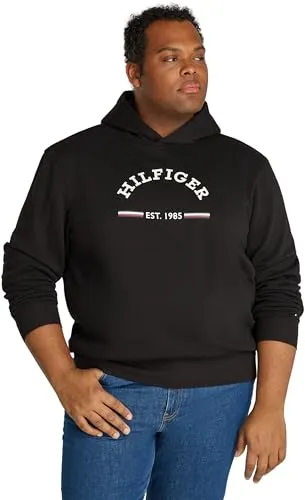 Tommy Hilfiger felpa cappuccio uomo 4XL pile taglie forti
