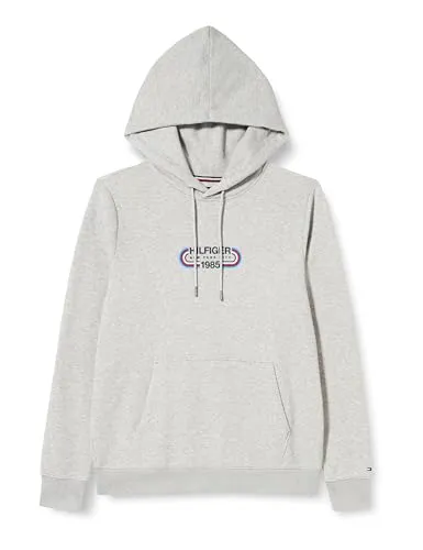 Tommy Hilfiger Track Graphic Hoody felpa con cappuccio grigia S