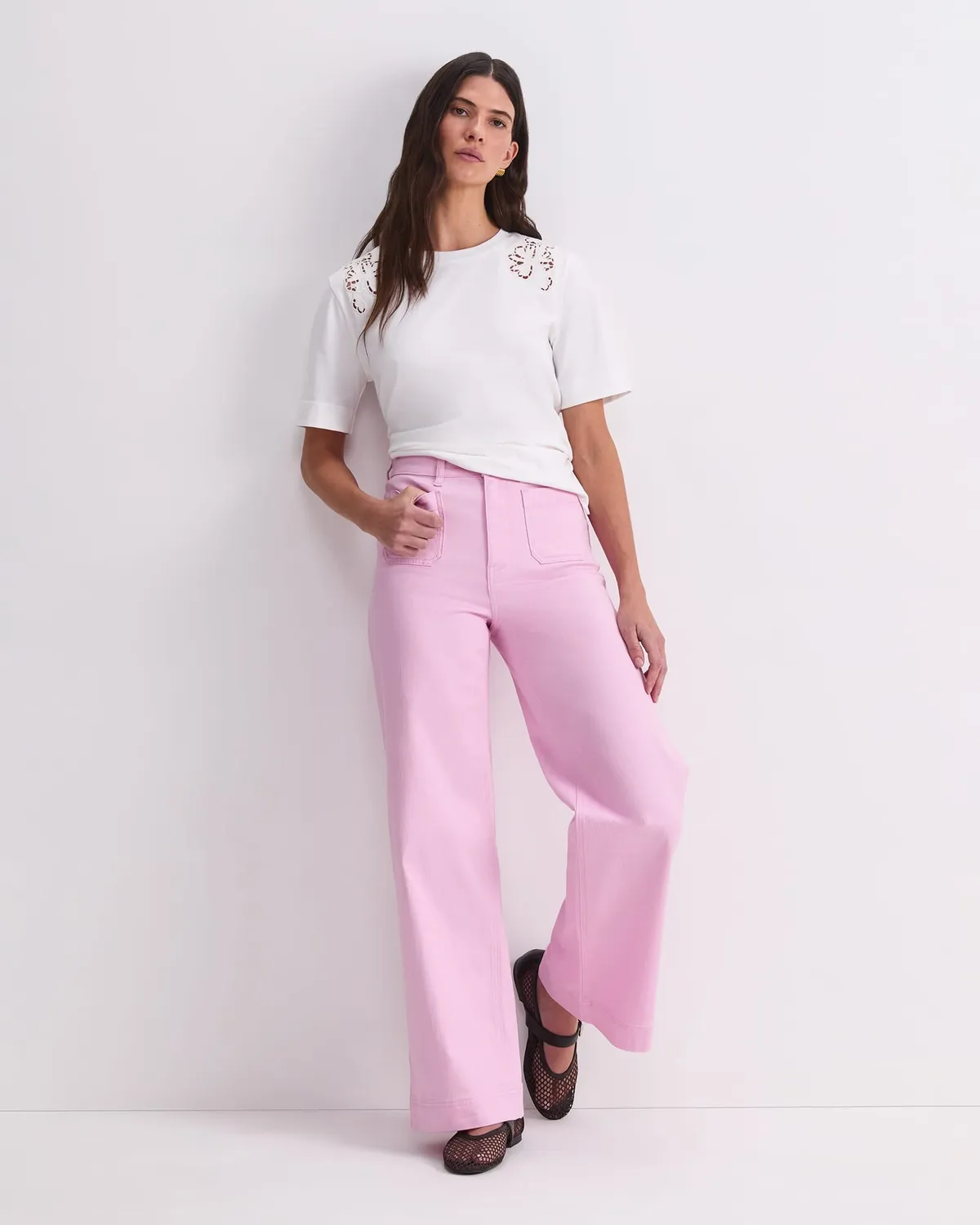 Sportscraft Nili Wide Leg Jean jeans donna spigato