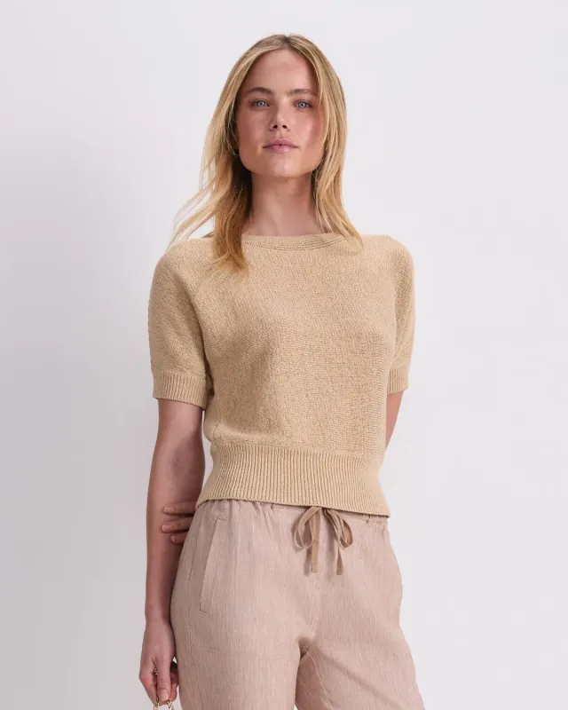 Sportscraft Josie Tape Yarn Batwing Tee maglia donna cotone