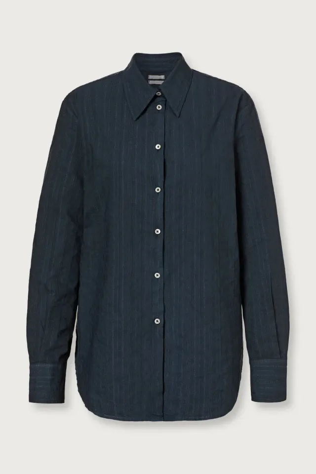 Massimo Alba Selma camicia donna blu cotone morbida