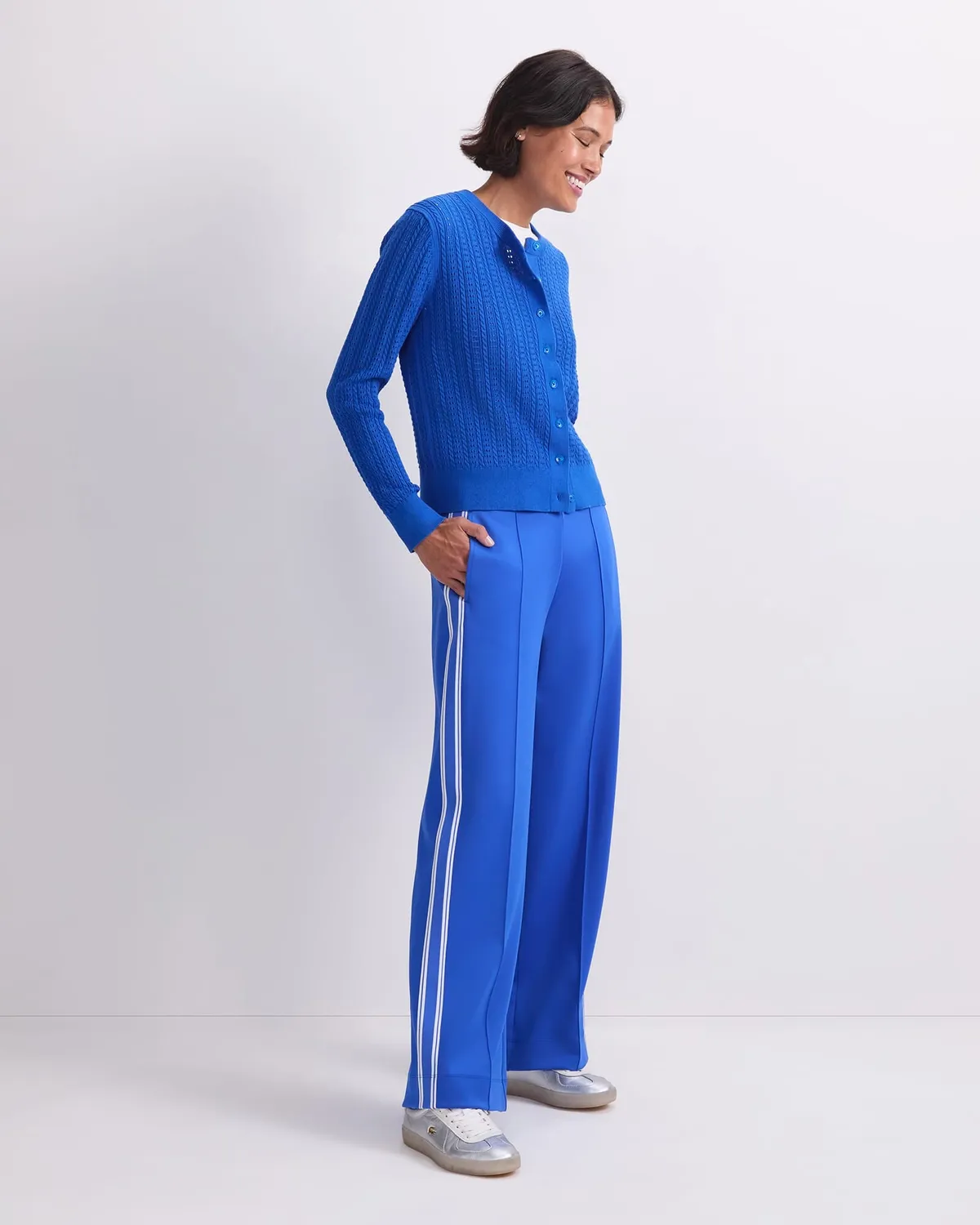Sportscraft Elka Cable Pointelle cardigan cotone regular