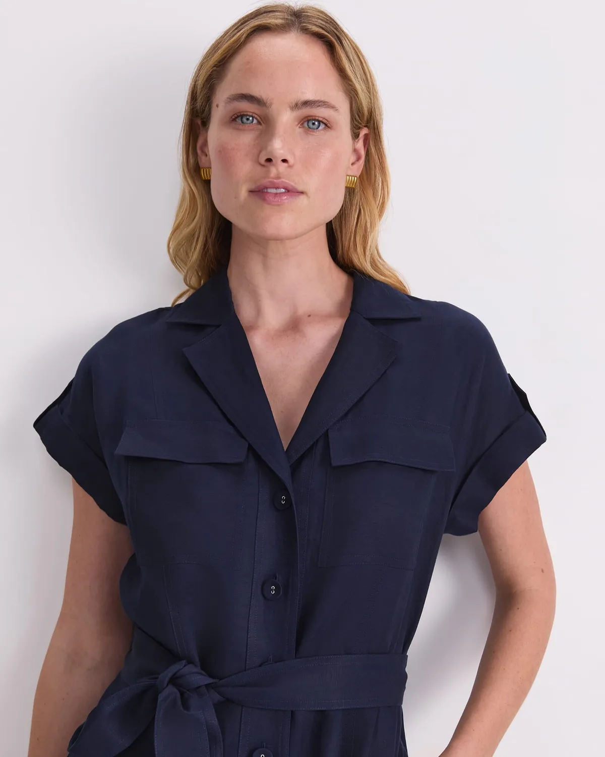 Sportscraft Vallerina abito camicia midi manica corta