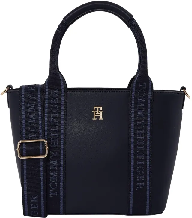 Tommy Hilfiger TH Logotape Mini Tote borsa donna blu