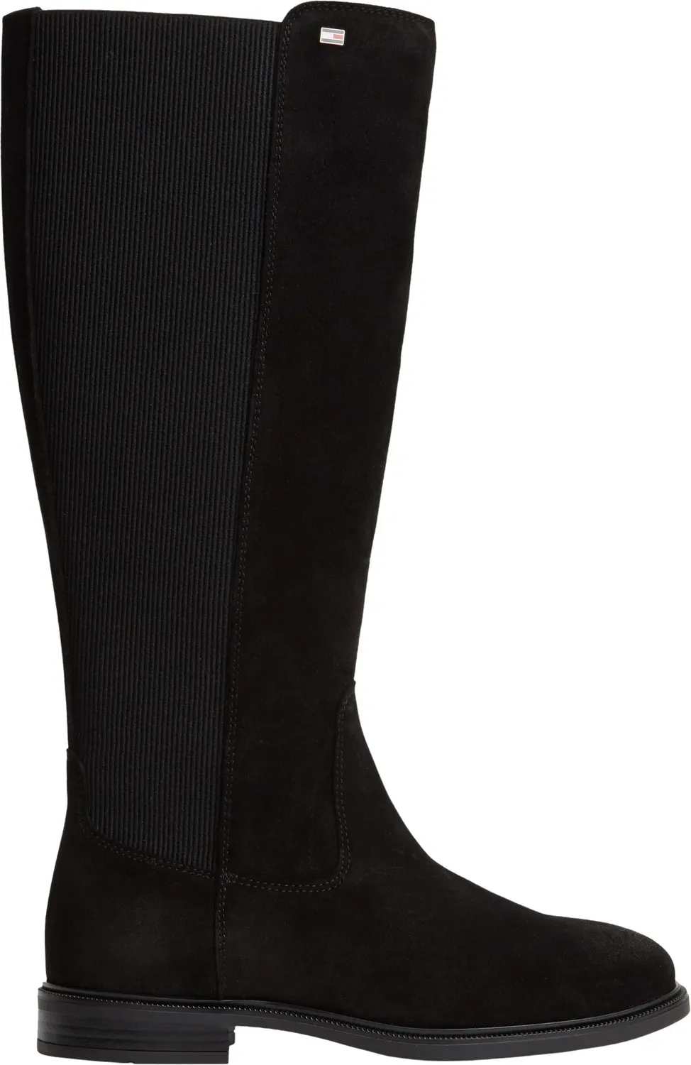 Tommy Hilfiger Enamel Flag Suede FW0FW09574 stivali Chelsea donna nero