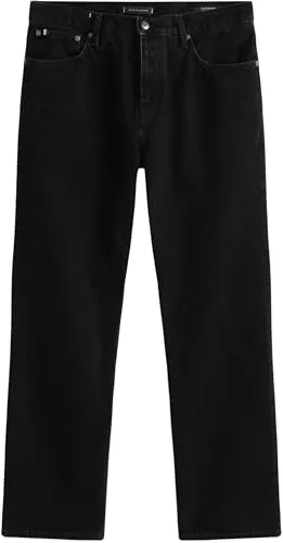 Tommy Hilfiger River Bona Black jeans uomo 34W/36L relaxed