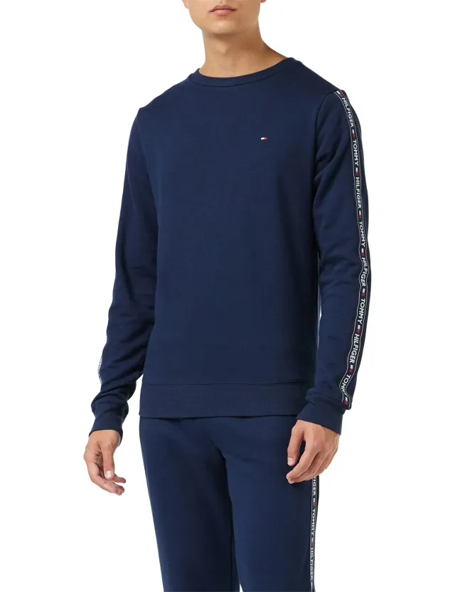 Tommy Hilfiger felpa senza cappuccio S blu cotone