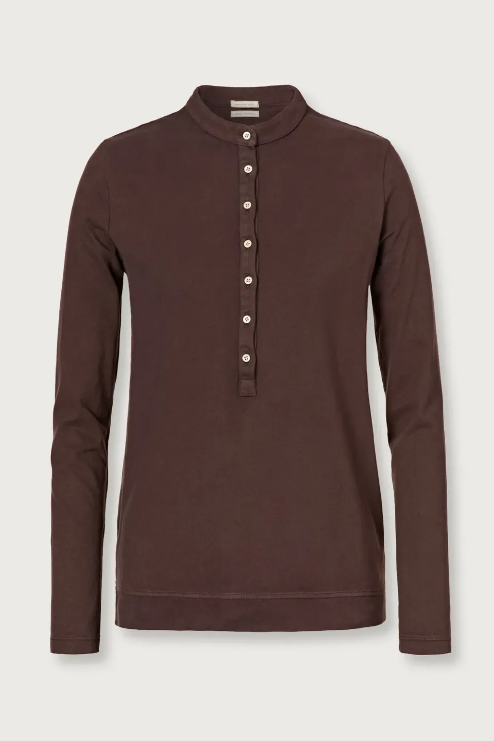 Massimo Alba Java2 maglia serafino cotone mahogany