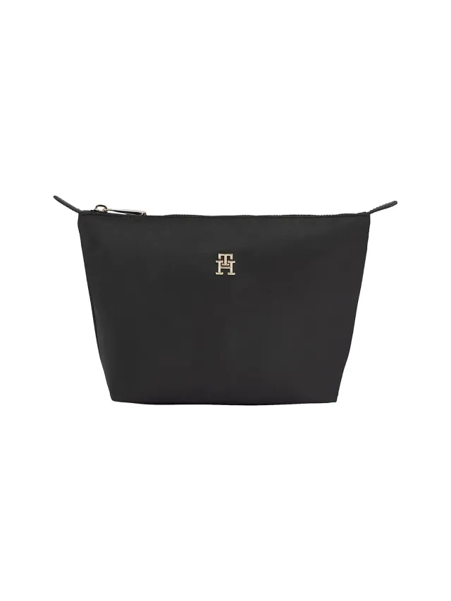 Tommy Hilfiger Poppy beauty case donna nero sostenibile