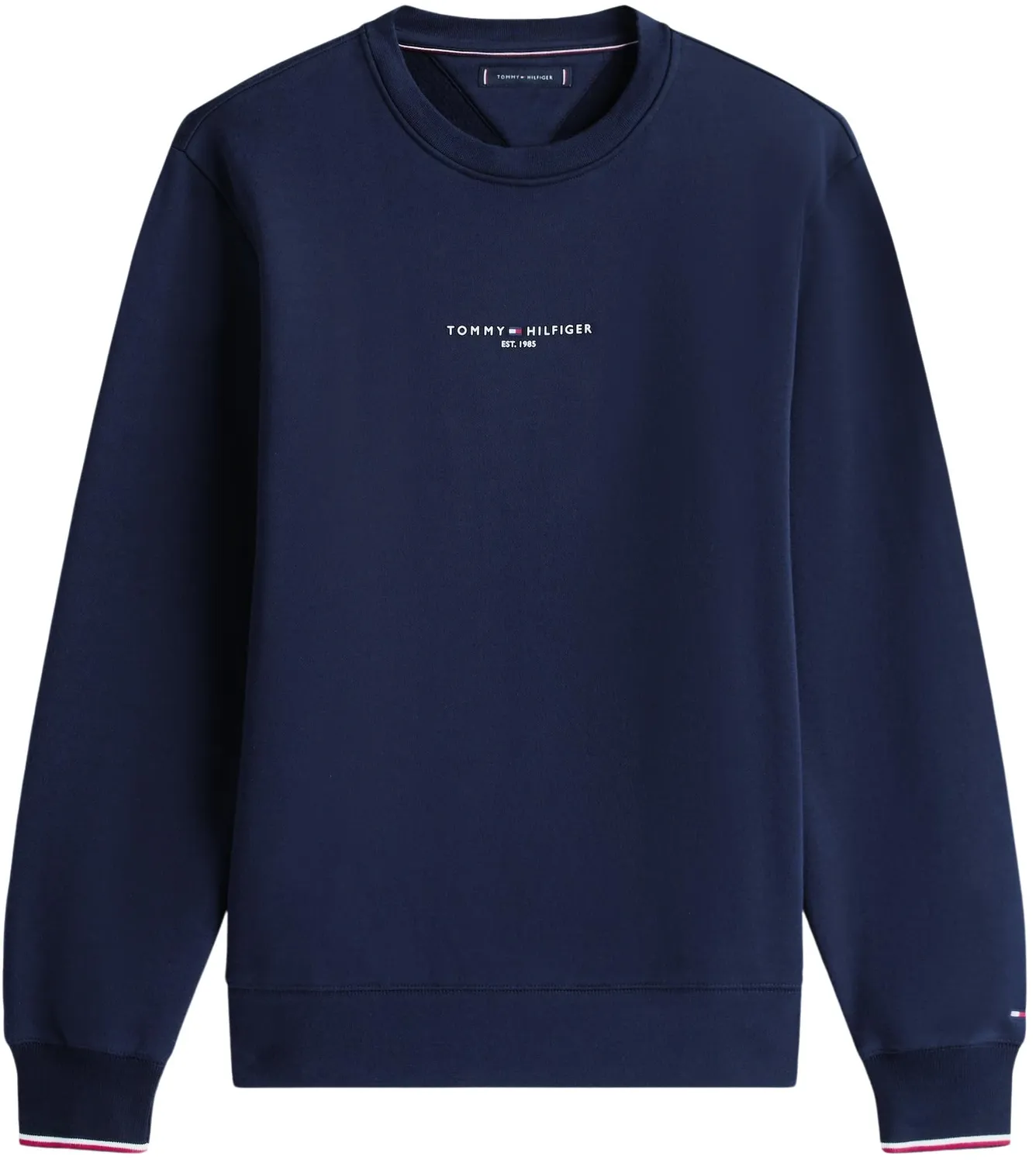 Tommy Logo Crewneck Felpa Girocollo Blu Uomo
