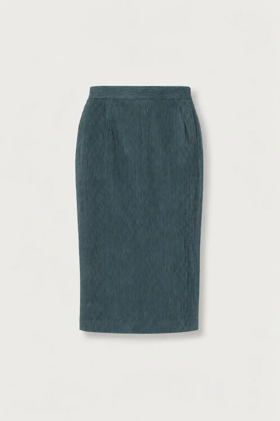 Massimo Alba Rugiada gonna midi dark teal velluto