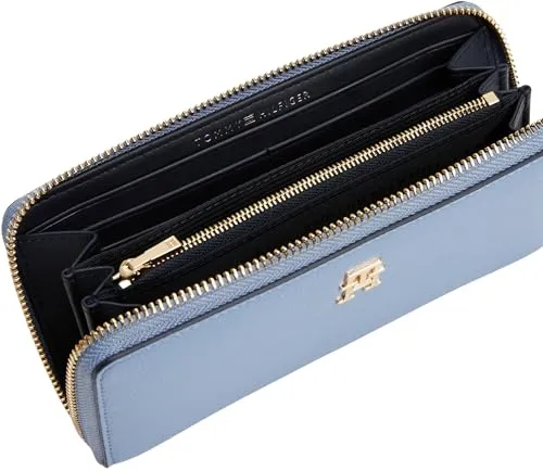 Tommy Hilfiger Distinct Portafogli Donna Blu con Zip