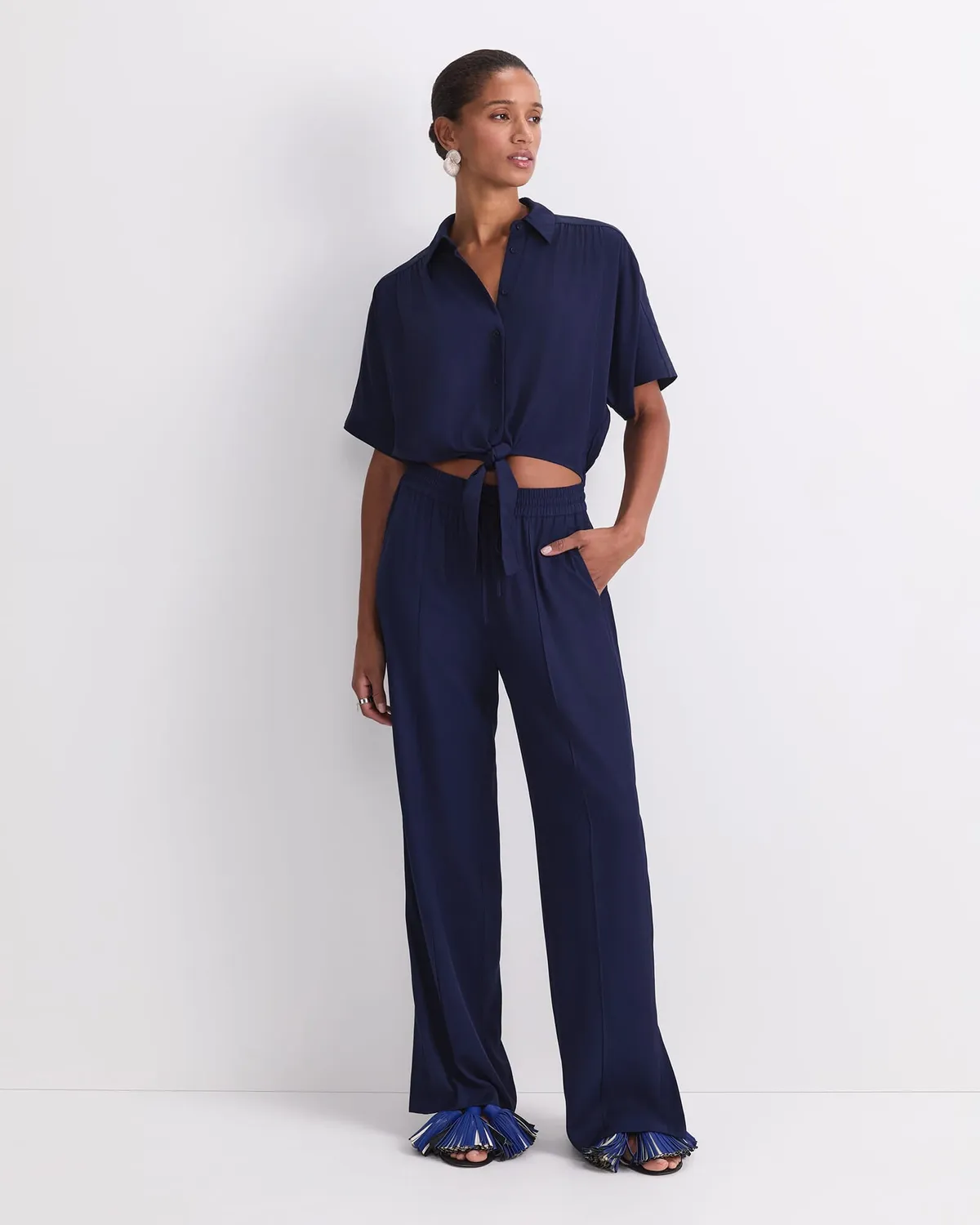 Sportscraft Meryem Tie Front blusa nodo 8