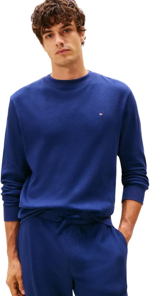 Tommy Hilfiger Waffle felpa uomo girocollo taglia L