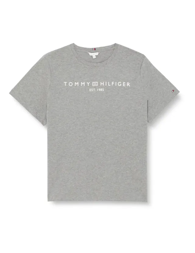 Tommy Hilfiger Curve Regular Logo t-shirt donna grigio taglia 50