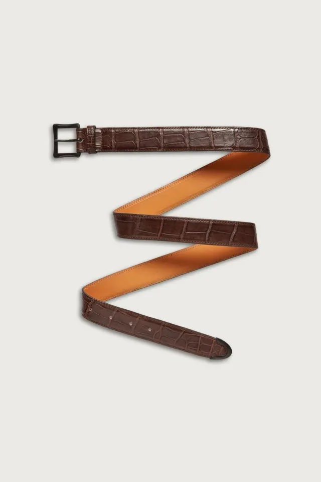 Massimo Alba Safari cintura pelle moro 3 cm