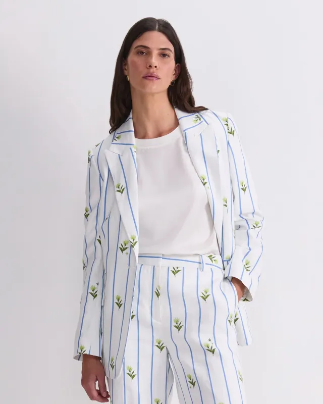 Sportscraft Hampton Stripe blazer lino rigato donna