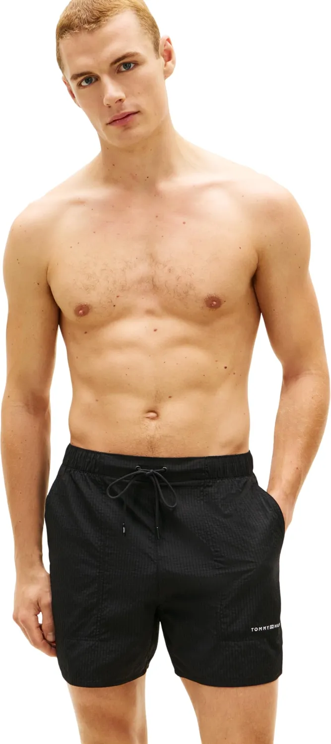 Tommy Hilfiger costume da bagno uomo nero boxer mare