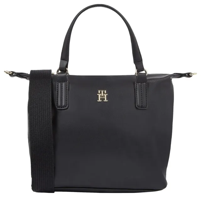 Tommy Hilfiger Poppy tote piccola donna nera tracolla